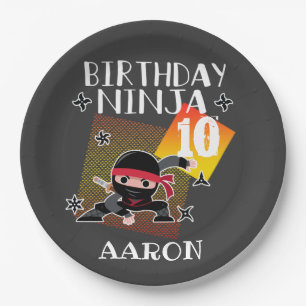 Birthday Ninja Party Theme Art Martial Lovers   Paper Plate