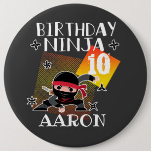 Birthday Ninja Party Theme Art Martial Lovers T 6 Cm Round Badge