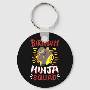 Birthday Ninja Squad Karate Girls Boys Kid Bday Pa Key Ring