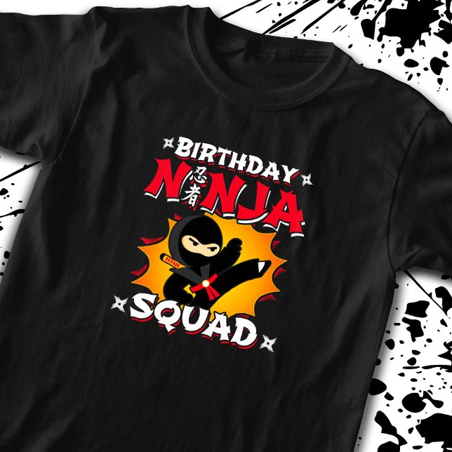 Birthday Ninja Squad Party Theme - Ninja Birthday T-Shirt (Creator Uploaded)