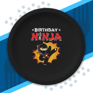 Birthday Ninja Theme Party - Birthday Ninja Design Paper Plate