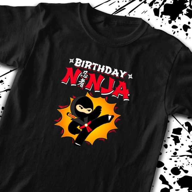 Birthday Ninja Theme Party - Birthday Ninja Design T-Shirt (Creator Uploaded)