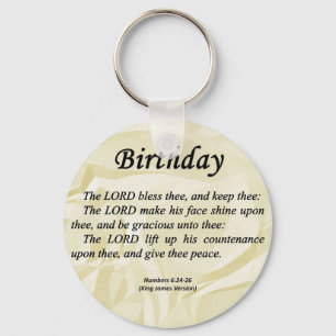 Birthday Numbers 6-24 Key Ring