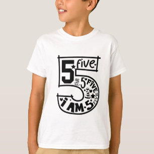 Birthday Numbers for Boys- 5 Years  T-Shirt