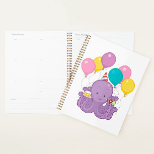 Birthday Octopus Spiral Planner