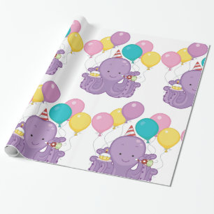 Birthday Octopus Wrapping Paper