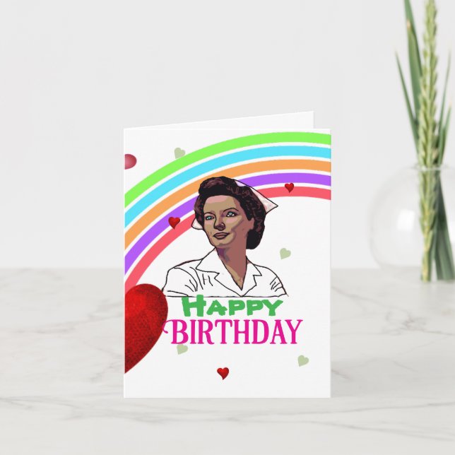 Birthday of a nurse  card (Front)