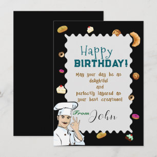 Birthday of a patisserie card