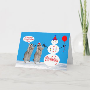 Birthday On Christmas Eve Greeting Card