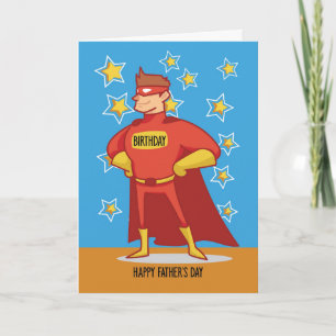 Birthday on Father's Day, Superhero Card