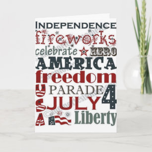 **BIRTHDAY** ON THE **4th OF JULY** E N J O Y!!! Card