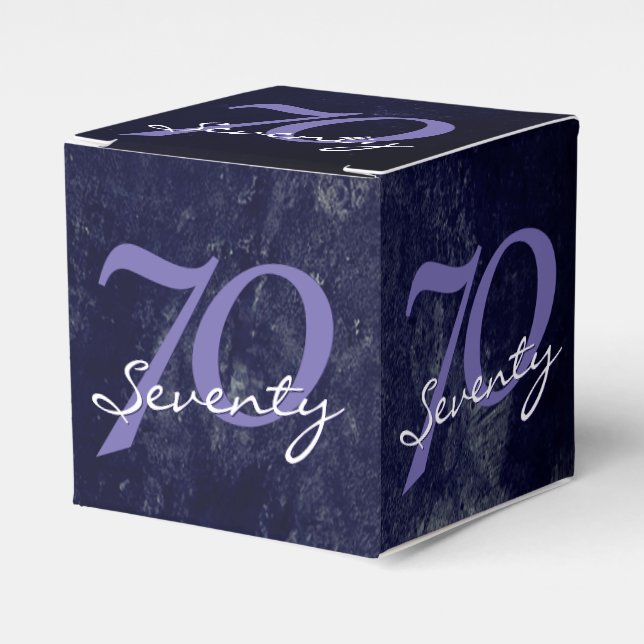 Birthday or Anniversary | Purple Grunge EDITABLE Favour Box (Front Side)