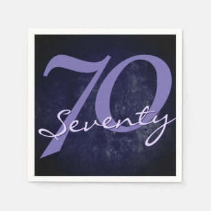 Birthday or Anniversary   Purple Grunge EDITABLE Napkin