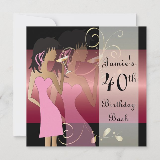 Birthday or Bachelorette Diva Girl Party Invitation (Front)