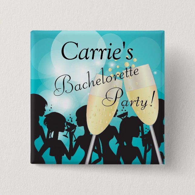 Birthday or Bachelorette Diva Girls Night Out 15 Cm Square Badge (Front)