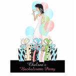 Birthday or Bachelorette Party Diva Princess Girl Standing Photo Sculpture<br><div class="desc">Great for a Birthday, Bachelorette Party, Girl Night Out, etc... can be used as a cool cake topper (suggest using 5"x7") or a striking table centerpiece (use 8"x10" or larger) for your party table! Makes a great conversation starter! Choose your size. ⭐This Product is 100% Customisable. Graphics and / or...</div>
