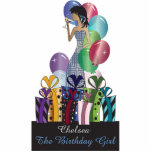 Birthday or Bachelorette Party Diva Princess Girl Standing Photo Sculpture<br><div class="desc">Free-standing Birthday Cutouts. Makes a great conversation starter! Happy Birthday Cake and Table Toppers. - This adorable DIY happy birthday table /cake topper will be a giant hit at her party. Trendy, modern, eye-catching, unique - can be used as a cool cake topper (suggest using 5"x7") or a striking table...</div>