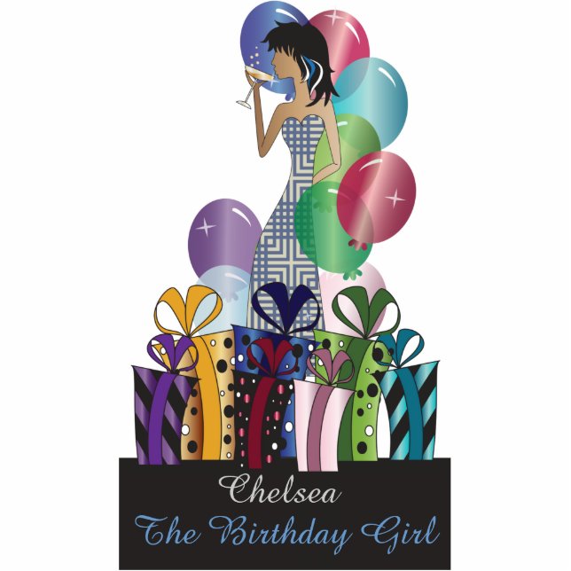 Birthday or Bachelorette Party Diva Princess Girl Standing Photo Sculpture (Front)