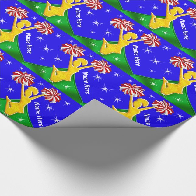 Birthday or Christmas Cheerleaders Gift Wrap Paper (Corner)