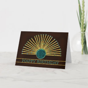 Birthday - Ornate Native Fan Design Card