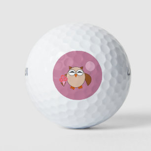 Birthday Owl Golf Ball