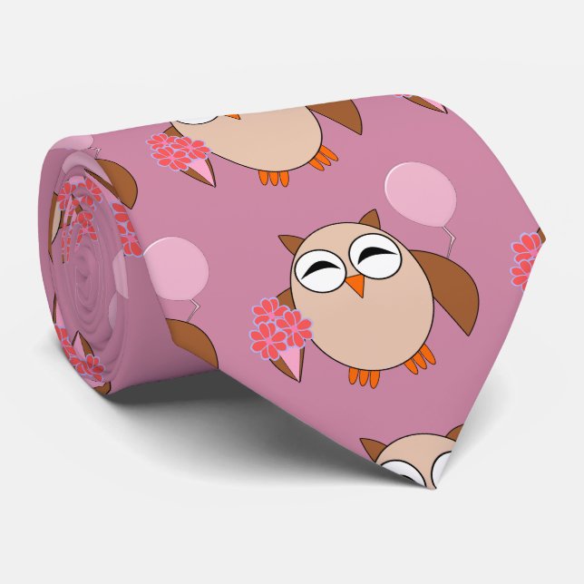 Birthday Owl Tie (Rolled)