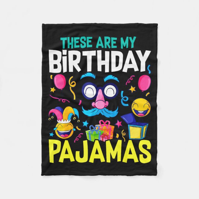 Birthday Pajama Cute Top Pj Girls Sleep  Fleece Blanket (Front)