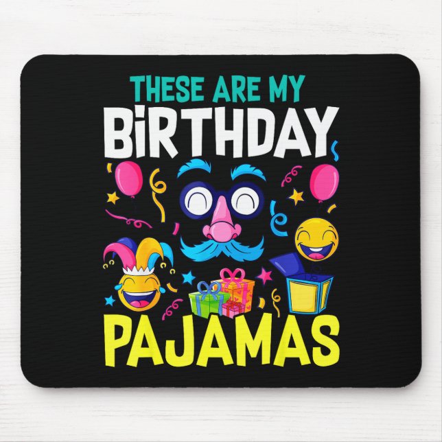 Birthday Pajama Cute Top Pj Girls Sleep  Mouse Mat (Front)