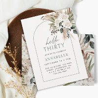 Birthday pampas grass eucalyptus modern sage green