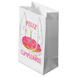 Birthday Pan Dulce Concha Bilingual Small Gift Bag