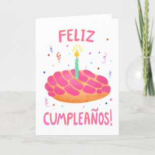Birthday Pan Dulce Concha in Spanish Card