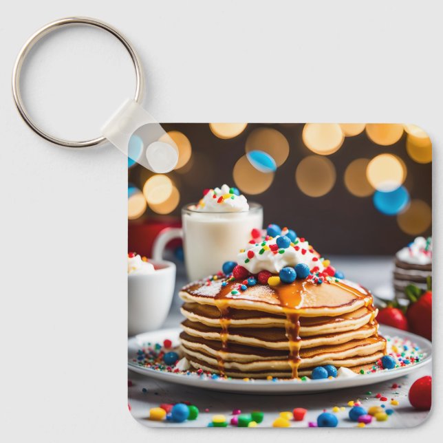 Birthday Pancakes Key Ring (Front)