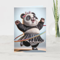 Birthday Panda With Hula Hoop