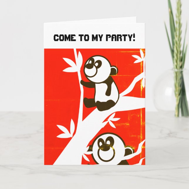 Birthday Pandas Invitation (Front)