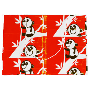 Birthday Pandas Large Gift Bag
