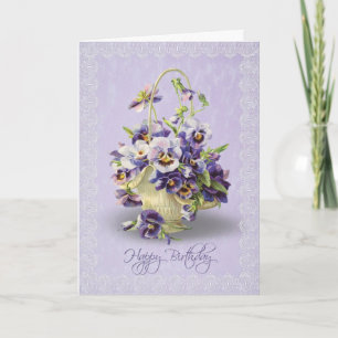 Birthday Pansies Card