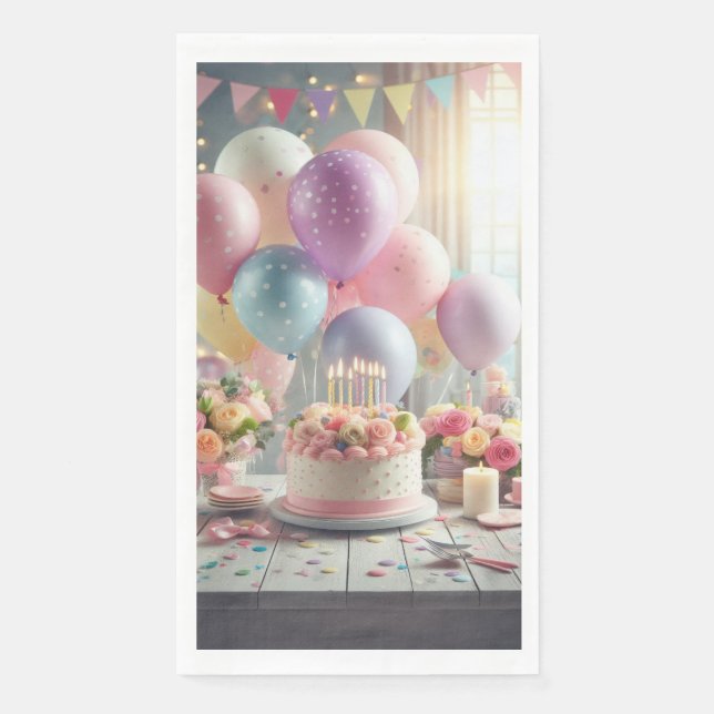 birthday Paper Guest Towels  Napkin (Front)