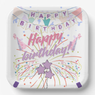 birthday paper plate