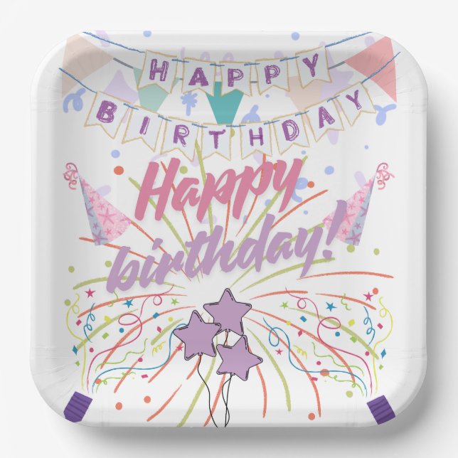 birthday paper plate (Front)