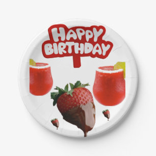 Birthday Paper Plates, Strawberry Paper Plate