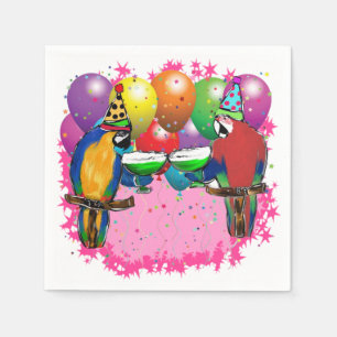 BIRTHDAY PARROTS NAPKIN