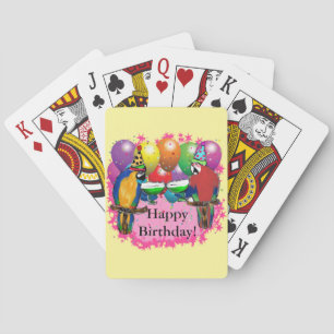 BIRTHDAY PARROTS PLAYING CARDS