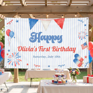 Birthday Party - 4th of July Banner