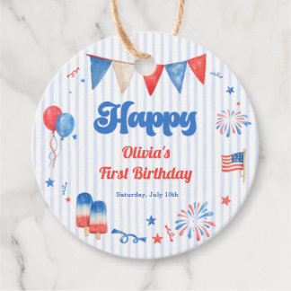 Birthday Party - 4th of July Favour Tags