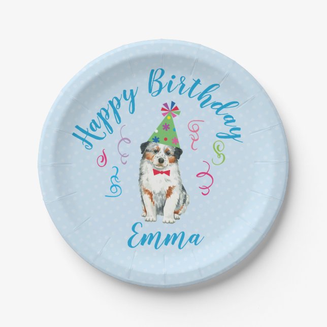 Birthday Party Aussie Paper Plate (Front)