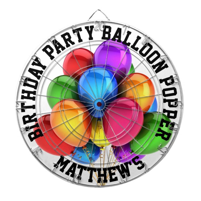 Birthday Party Balloon Popper Dartboard (Front)
