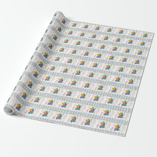 Birthday Party Balloons Multicolored Wrapping Paper