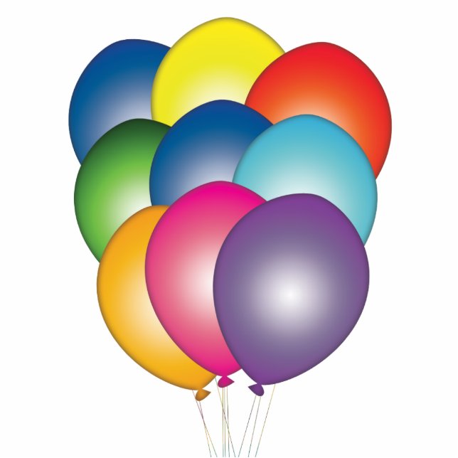 Birthday Party Balloons Photo Sculpture Decoration (Front)