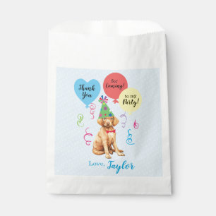 Birthday Party Balloons Vizsla Favour Bag