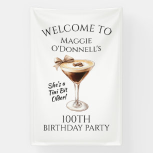Birthday Party Banner 100th Espresso Martini